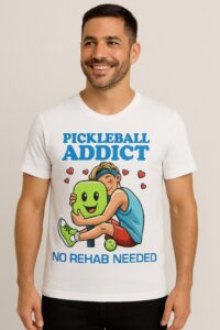 Pickleball Addict T-Shirt – No Rehab Needed