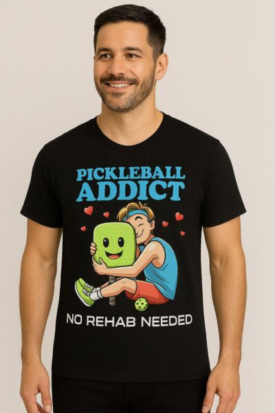 Pickleball Addict T-Shirt – No Rehab Needed - Image 7