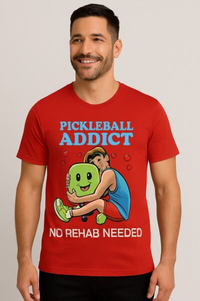 Pickleball Addict T-Shirt – No Rehab Needed - Image 6