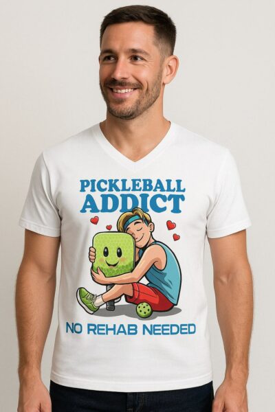 Pickleball Addict T-Shirt – No Rehab Needed - Image 3
