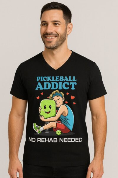 Pickleball Addict T-Shirt – No Rehab Needed - Image 2
