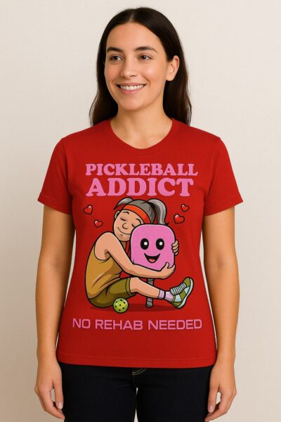 Pickleball Addict T-Shirt – No Rehab Needed Female - Image 6