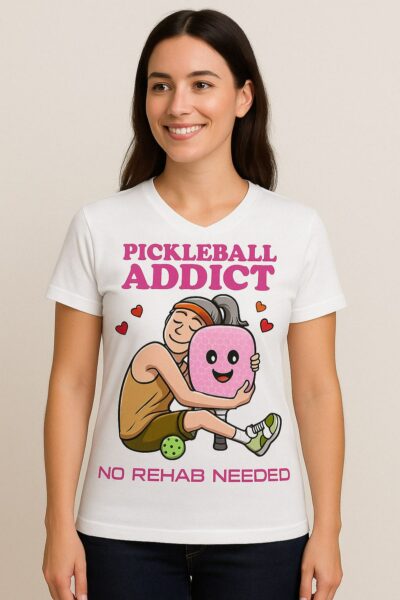 Pickleball Addict T-Shirt – No Rehab Needed Female - Image 7