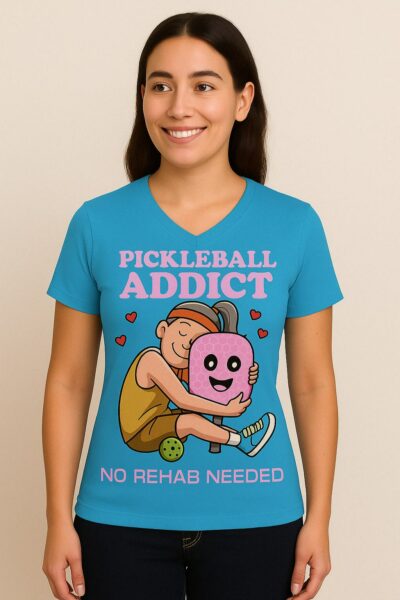 Pickleball Addict T-Shirt – No Rehab Needed Female - Image 8