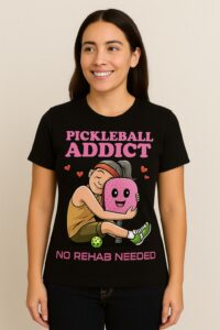Pickleball Addict T-Shirt – No Rehab Needed Female