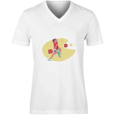 Pickleball player mid-swing - Image 8
